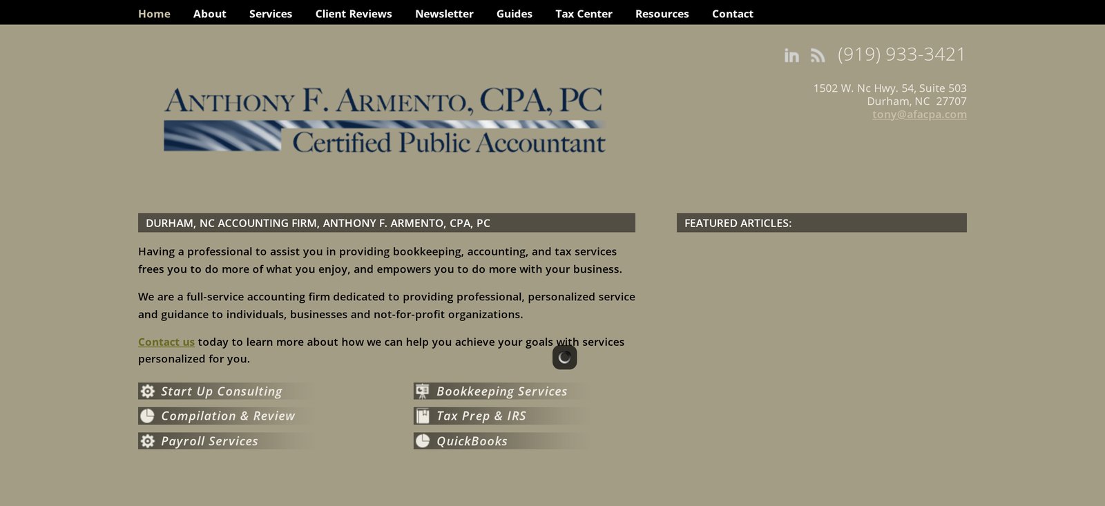 Previous homepage